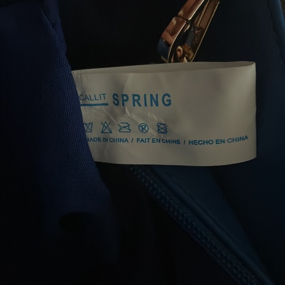 Blue satchel purse with detachable cross body strap - Picture 11 of 16